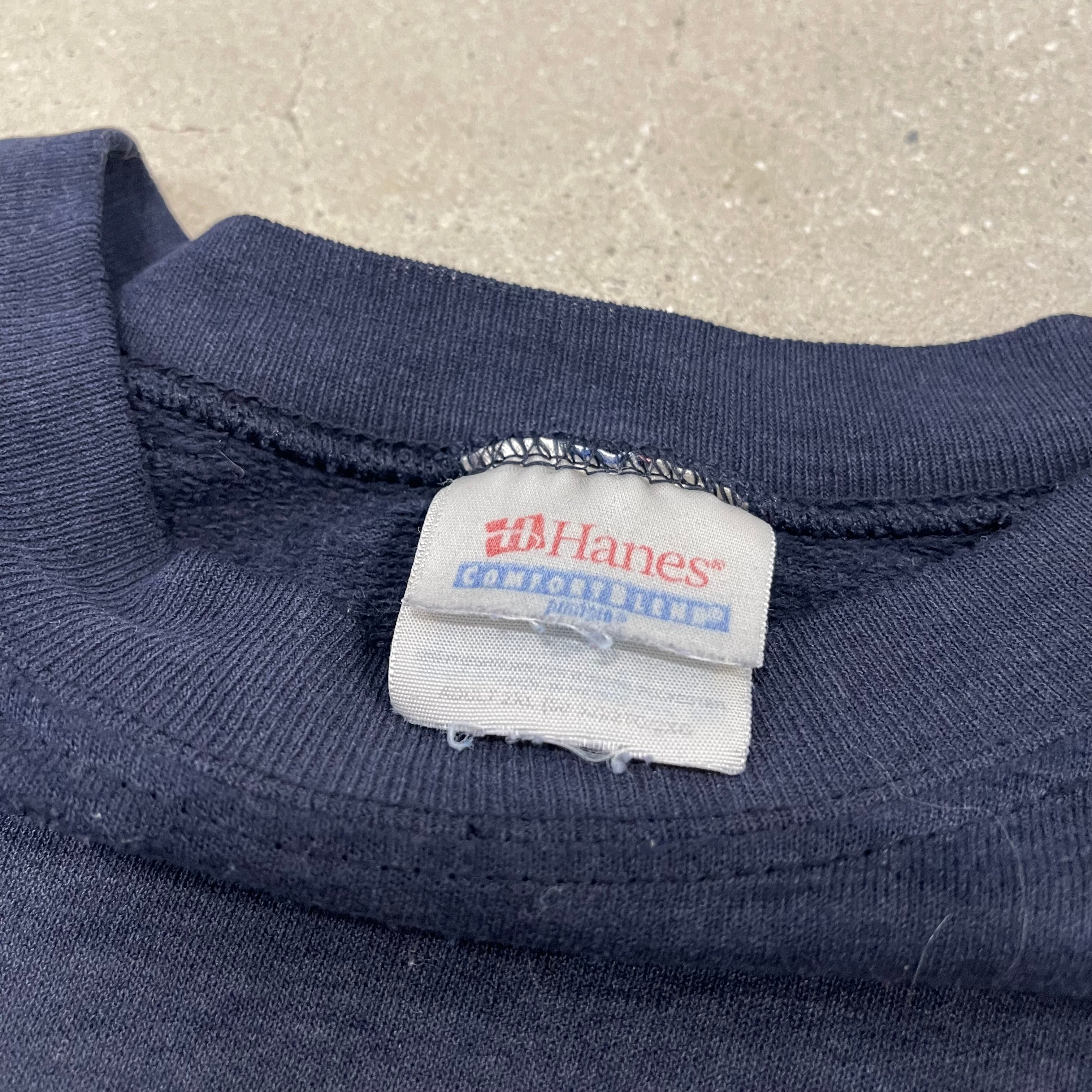 Hanes University of Michigan Wolverines Sweatshirt Adult Crewneck Navy NCAA