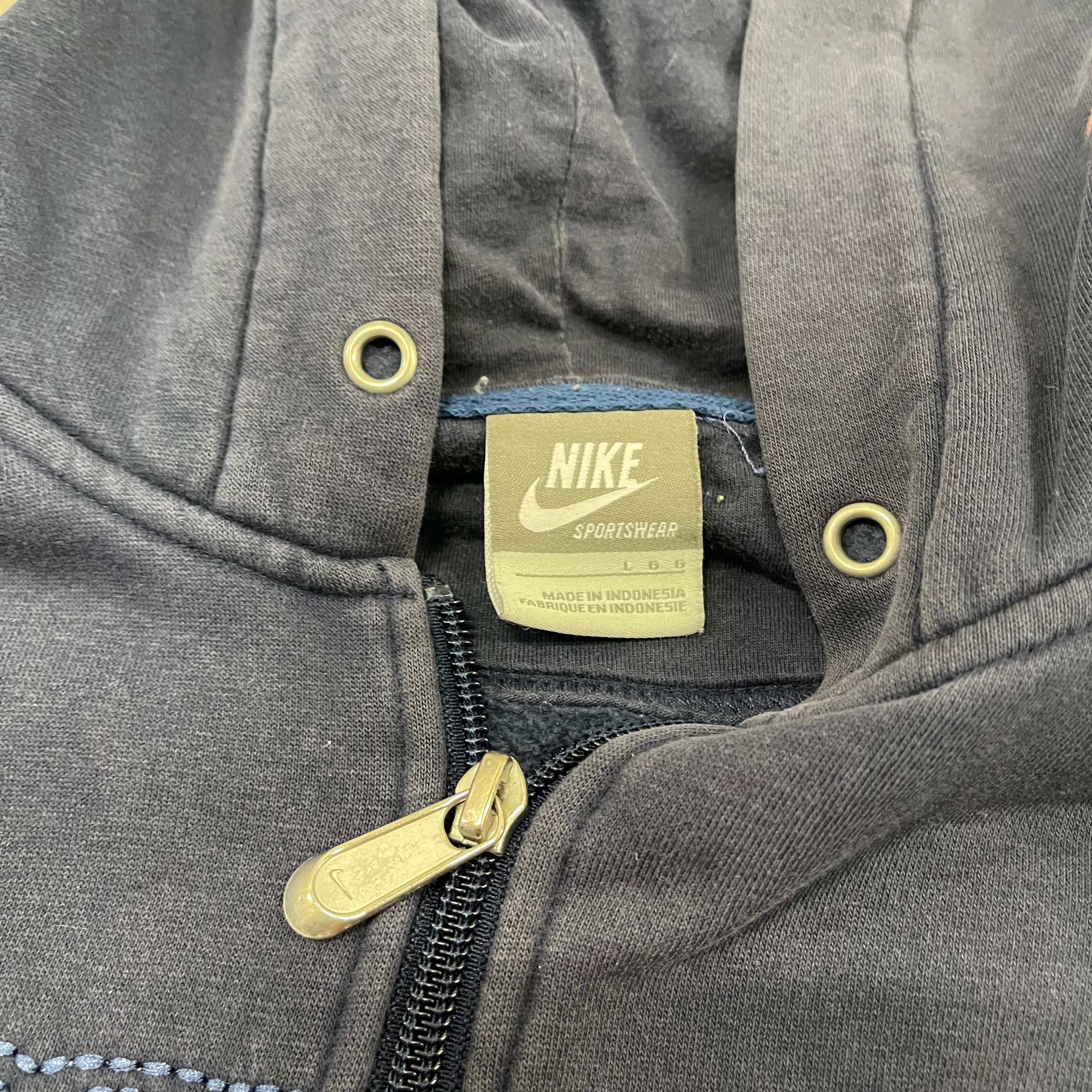 Nike Blue Embroidered Logo Jacket Streetwear Y2K Athletic Vintage