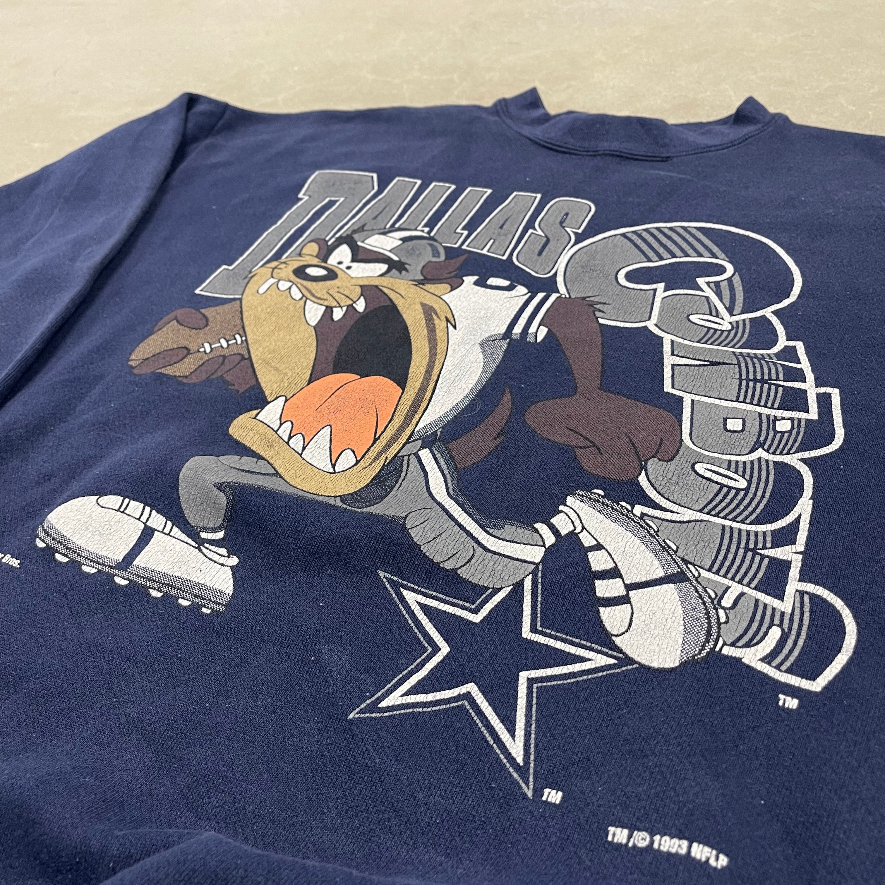 1993 Looney Tunes Taz Dallas Cowboys Crewneck Vintage NFL
