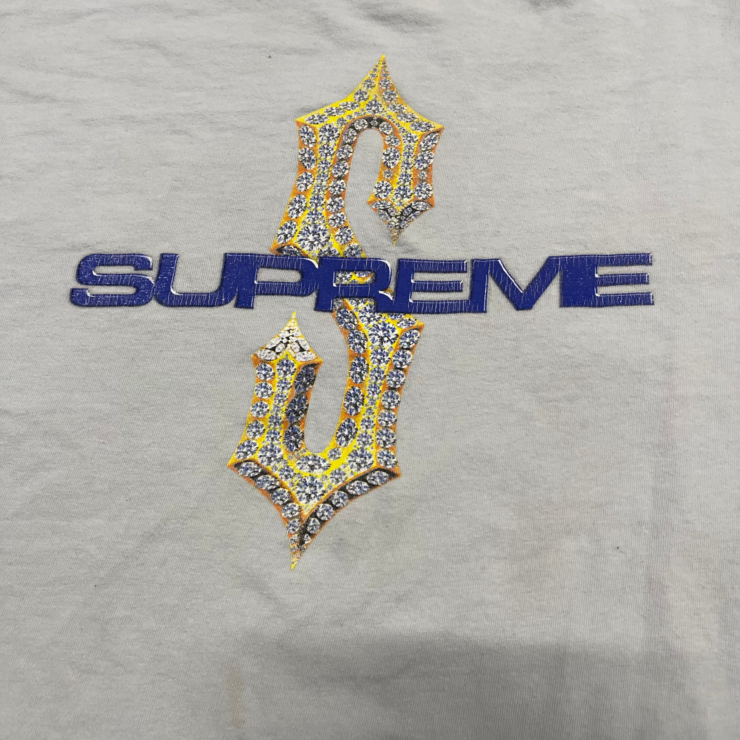 Supreme Diamond Tee Pale Blue XL FW21T40 Authentic NWT Streetwear Grail