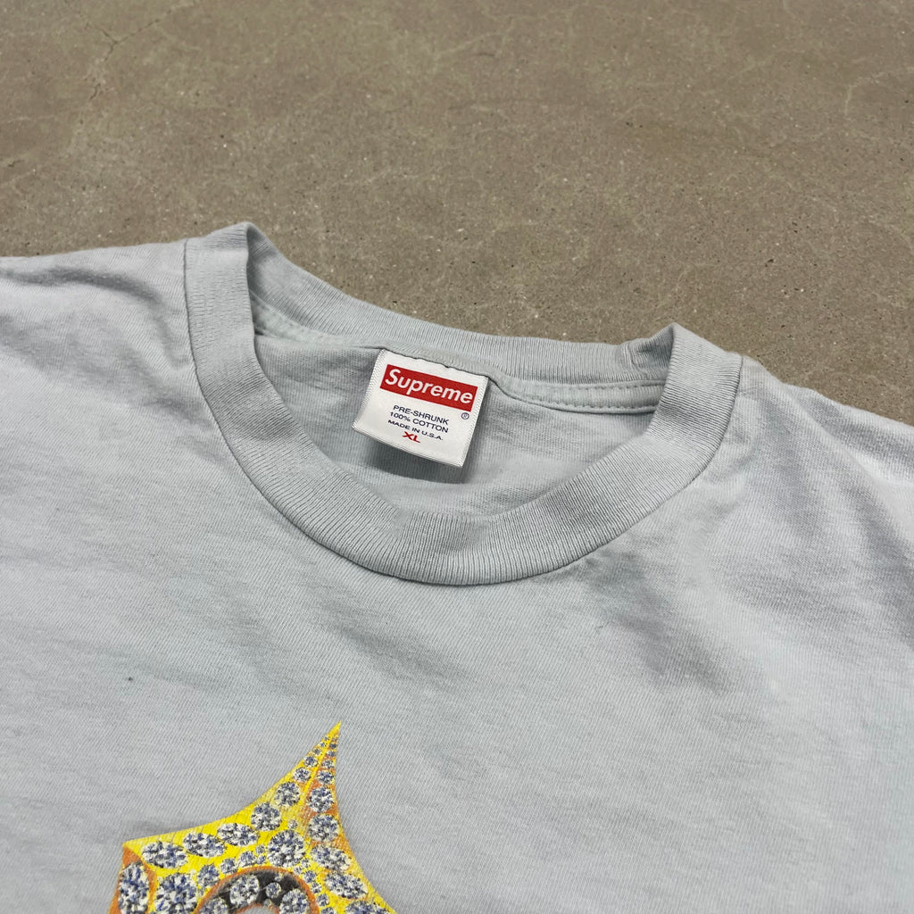Supreme Diamond Tee Pale Blue XL FW21T40 Authentic NWT Streetwear Grail