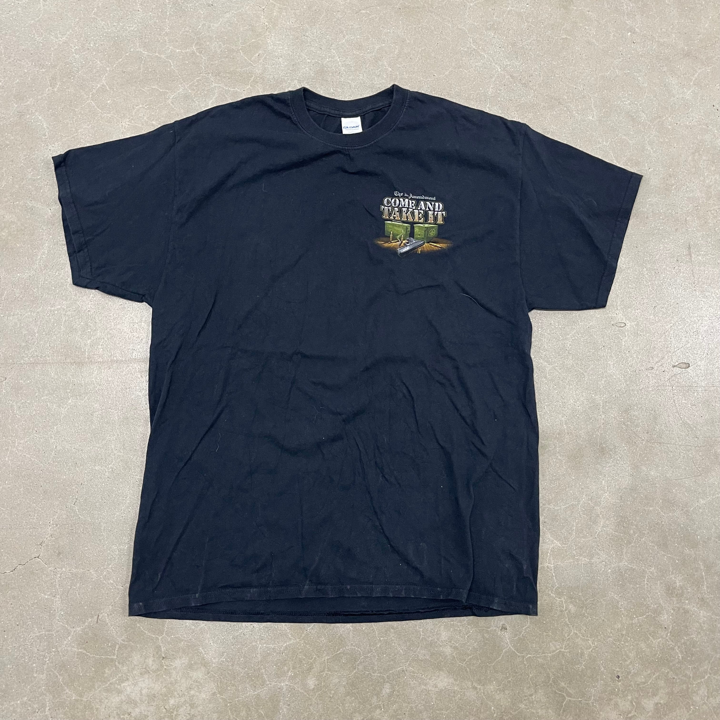 N2ND Amendment “Come And Take It” Pit Bull Shirt Men’s Black AR15 Patriotic Tee