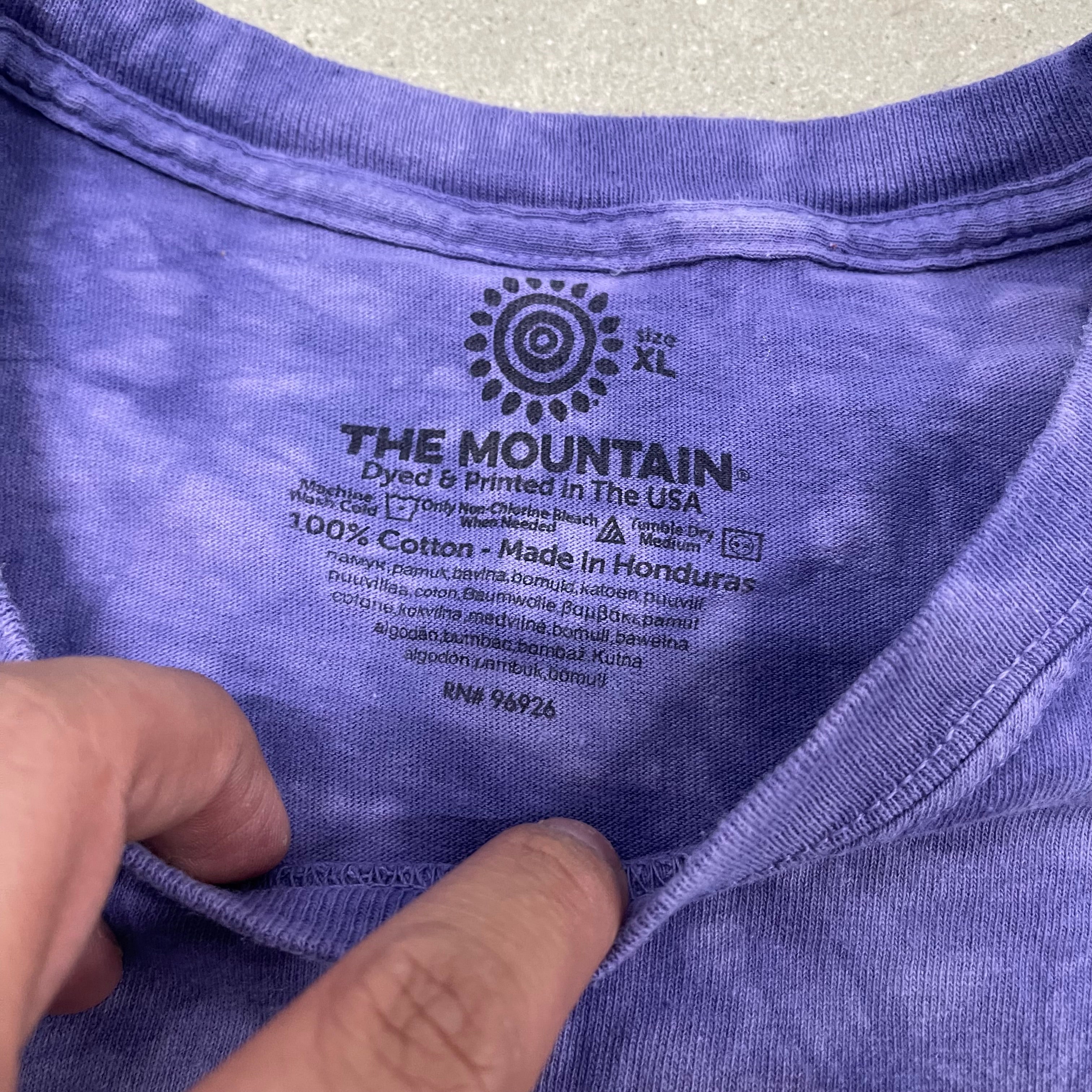 The Mountain San Antonio Zoo Purple Dragon Shirt Men’s Y2K Tie Dye Graphic VTG